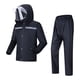 thumbnail image 4 of Traje de lluvia para hombres y mujeres, impermeable con cintura elástica, chaqueta y pantalones con capucha, 4 of 10