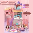 PayUSD Doll House Small Dollhouse Portable Little Doll Houses for Girl Dollhouse Playset with