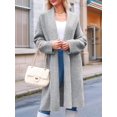 thumbnail image 5 of Womens Long Cardigan Sweaters Chunky Open Front Oversized Slouchy Knit Fall Trendy Coatigan Jackets Light Gray XL, 5 of 9