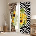 thumbnail image 3 of Homewish Wild Leopard Print Curtains Pack of 2 (42x84 Each),Zebra Pattern Striped Curtains Blackout,White Black Brown Bedroom Curtains For Girls Kids,Breathable Home Decor, 3 of 6