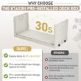 thumbnail image 3 of Ktaxon 75gal Outdoor Storage Deck Box Collapsible Garden Resin Deck Box Pre-installed,Space Saving & Easy Set Up - White, 3 of 11