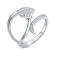 thumbnail image 1 of Heart Cubic Zirconia Designer Ring Sterling Silver 925, 1 of 3