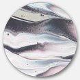 thumbnail image 1 of Designart 'Circle Marble II' Geometric Metal Circle Wall Art, 1 of 3