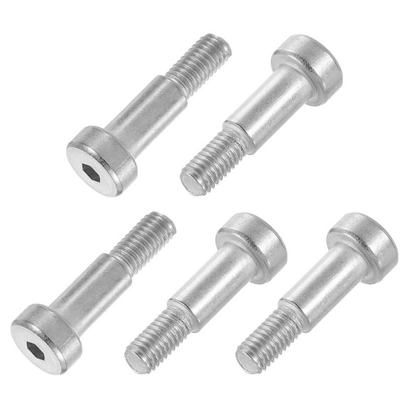 Uxcell 6 Pack 304 Stainless Steel Shoulder Bolt 6mm Shoulder Dia 12mm Shoulder Length M5 Thread Hex Socket Shoulder Bolts for Textile Hydraulic Injection Molding Machinery Industries