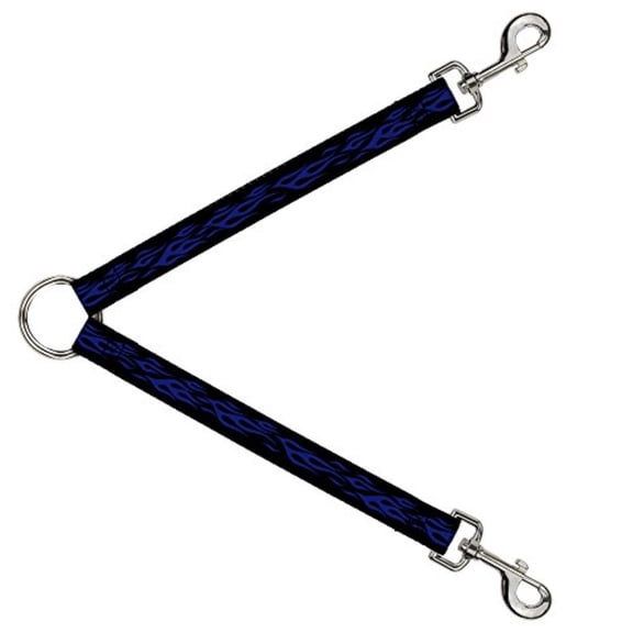 Buckle Down Dog Leash Splitter Flame Blue 1 Foot Long 1 Inch Wide