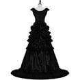 thumbnail image 3 of Women's Gothic Victorian Bustle Wedding Gown Renaissance Vintage Evening Long Dress Steampunk Ball Gowns, 3 of 7