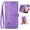 Purple, variant on Dteck for iPhone 16e Case Wallet with Card Holder Slots & Zipper Pocket, Embossed PU Leather Flip Cover with Wrist Strap for iPhone 16e,Purple