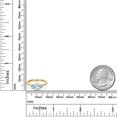 thumbnail image 6 of Gem Stone King 18K Yellow Gold Plated Silver White Topaz and Swiss Blue Topaz Engagement Ring for Women | 1.40 Cttw | Oval 7X5MM | Gemstone November Birthstone | Size 7, 6 of 6