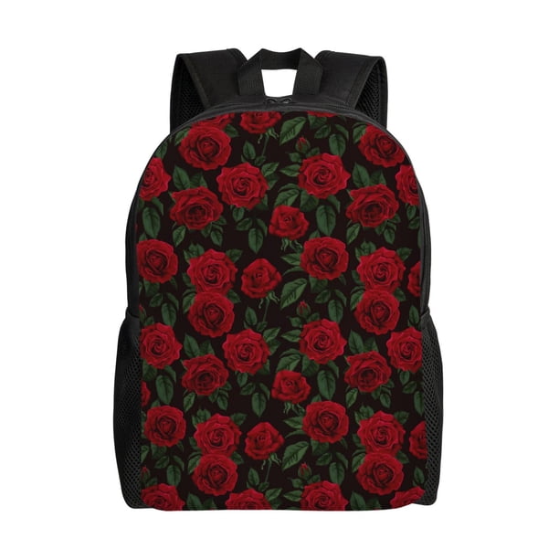 Disketp Rose Mochila Unisex de Apertura Lateral Completa, Mochila para Laptop para Escuela, Trabajo y Viajes