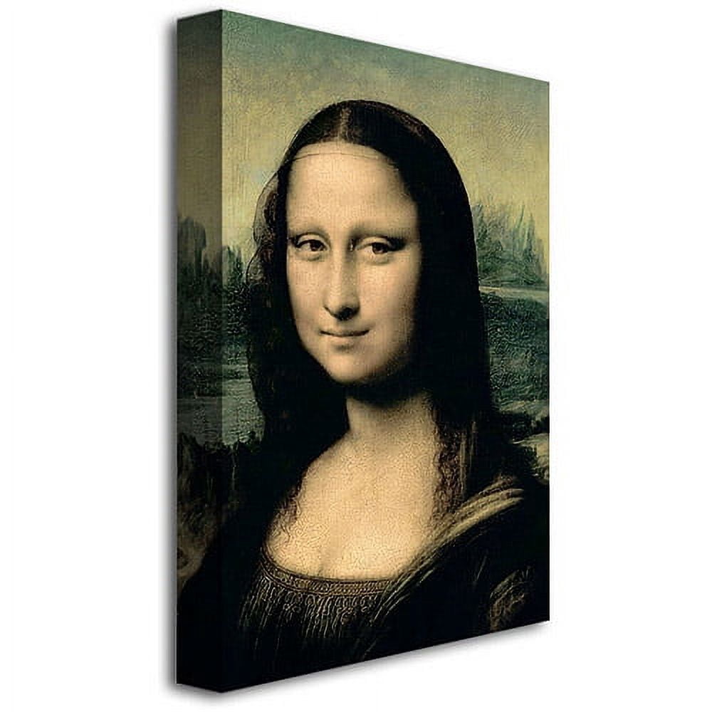 Trademark Fine Art "Detail of the Mona Lisa" Canvas Wall Art by Leonardo da Vinci