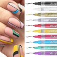 thumbnail image 3 of Nail Art Graffiti Pen Waterproof Paint Drawing Liner Brush Manicure Polish, 3 of 5