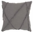 thumbnail image 1 of homeroots home decor 386308 Gray Abstract Shaggy Detail Throw Pillow, 1 of 1