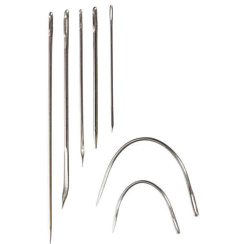 7Pcs Upholstery Carpet Leather Canvas Repair Curved Hand Sewing Needles Kit