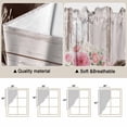 thumbnail image 5 of Brown Cow Swag Valances for Windows, Kitchen Window Curtains Over Sink, Vintage Animals Spring Floral Wooden Window Treatment Curtains for Living Room/Bedroom Curtains 2 Panel Sets 36"x45", 5 of 8