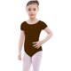 thumbnail image 1 of Leotardo Manga Corta 2 Piezas Algodón Niña Ballet Gimnasia Disfraz Marron Oscuro 2-4 Años, 1 of 6