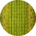 thumbnail image 1 of Ahgly Company Indoor Round Abstract Yellow Contemporary Area Rugs, 6' Round, 1 of 4