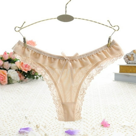 

Leylayray Underwear Women Sexy Lady Women Thongs G-string Lace Pearl Panties Lingerie Underwear RD Red One Size(Buy 2 Get 1 Free)