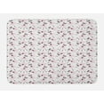 thumbnail image 1 of Ballerina Bath Mat, Cartoon Girls Doing Ballet in Tutus with Hearts, Plush Bathroom Decor Mat with Non Slip Backing, 29.5" X 17.5", Pale Pink Charcoal Grey, by Ambesonne, 1 of 2