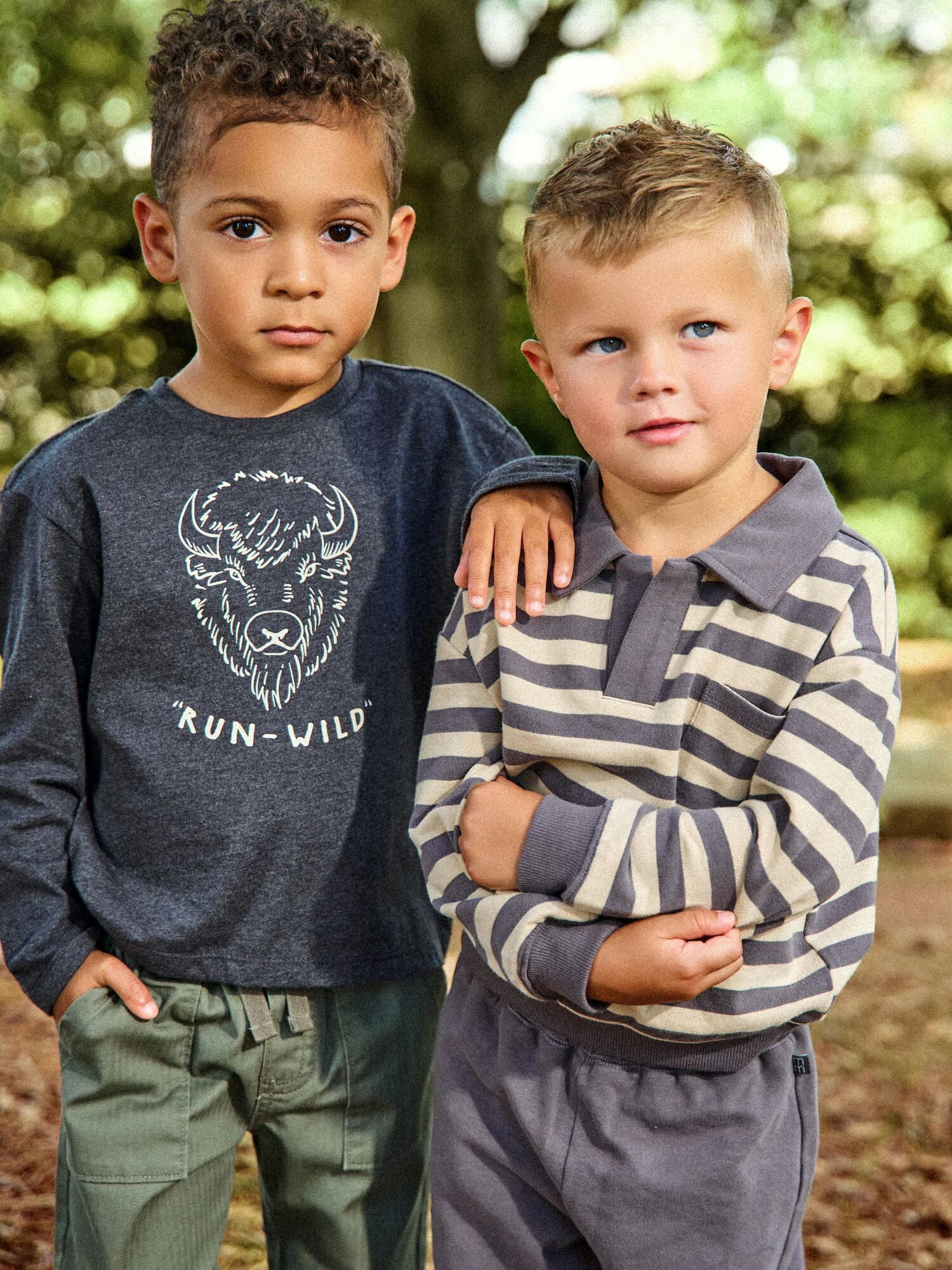 Modern Moments by Gerber Toddler Boy Polo Sweatshirt and Sweatpant Outfit Set, Sizes 12 Months - 5T