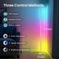 thumbnail image 3 of DAYBETTER Led Corner Floor Lamp, Smart Floor Lamp with APP&Remote, 16 Million Colors Changing, Music sync,Timing, Modern Corner led Light for Bedroom Living Room and Gaming Room., 3 of 6