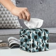 thumbnail image 4 of Kdxio Angry Shark Print Tissue Box Cover,Square Decorative PU Leather Facial Paper Case Organizer Holder Dispenser for Bathroom,Night Stands,Desk,Car 5.2''X5.2''X5.2'', 4 of 6