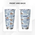 thumbnail image 3 of Cauagu Seal Fox Seagull Whales Pattern 20oz Tumbler,Stainless Steel Vacuum Insulated Tumbler with Lid Insulated Coffee Mug Thermal Cup with Splash Proof Sliding Lid-Straw Three-piece Set, 3 of 8