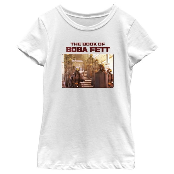 Girl's Star Wars: The Book of Boba Fett The Pyke Syndicate Graphic Tee White Large