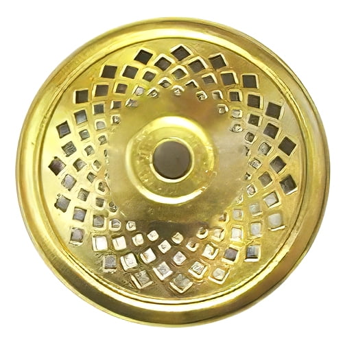 4" RD. Perforated Solid Brass Vase Cap for Lamp Fixtures & Other Crafts