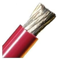 4 AWG Tinned Marine Battery Cable, Red, 25 Feet