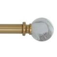 thumbnail image 4 of MERIVILLE 1-Inch Diameter Single Curtain Rod Set, White Marble Ball Finials, 84"-120" Adjustable, Gunmetal, 4 of 5