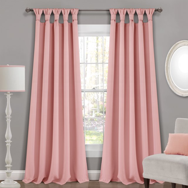 Paneles de cortina de ventana opacos Lush Decor 52 x 84 rosa 2 Paneles 100% Poliéster