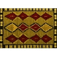 thumbnail image 1 of Ahgly Company Machine Washable Indoor Rectangle Abstract Yellow Modern Area Rugs, 8' x 12', 1 of 4