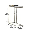 thumbnail image 3 of Bowery Hill Contemporary Nickel/Wood Chairside End Table in Gray, 3 of 5