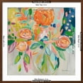 thumbnail image 5 of Art.com Summer Orange Floral Art Print by Farida Zaman, Brown Frame Wall Art, 29" x 29", 5 of 5