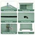 thumbnail image 6 of Functional Triangle Tall Cabinet with 3 Drawer Storage and Adjustable Shelves, Great for Bathroom, Kitchen or Living Room，Green, 6 of 20