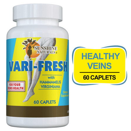 Sunshine Naturals Vari Fresh healthy varicose veins, 60 Caplets