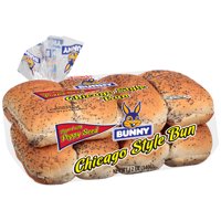 Bunny Chicago Style Poppy Seed Hot Dog, 8 ct 12 oz
