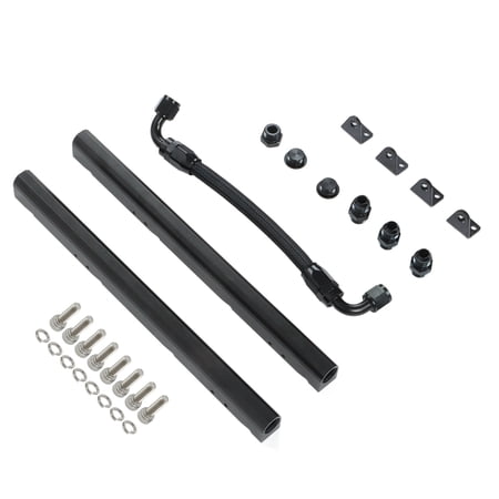 High Flow Fuel Rails Kit ‑8AN Port Billet Aluminium Black Stable Performance EFI for LS1 LS6