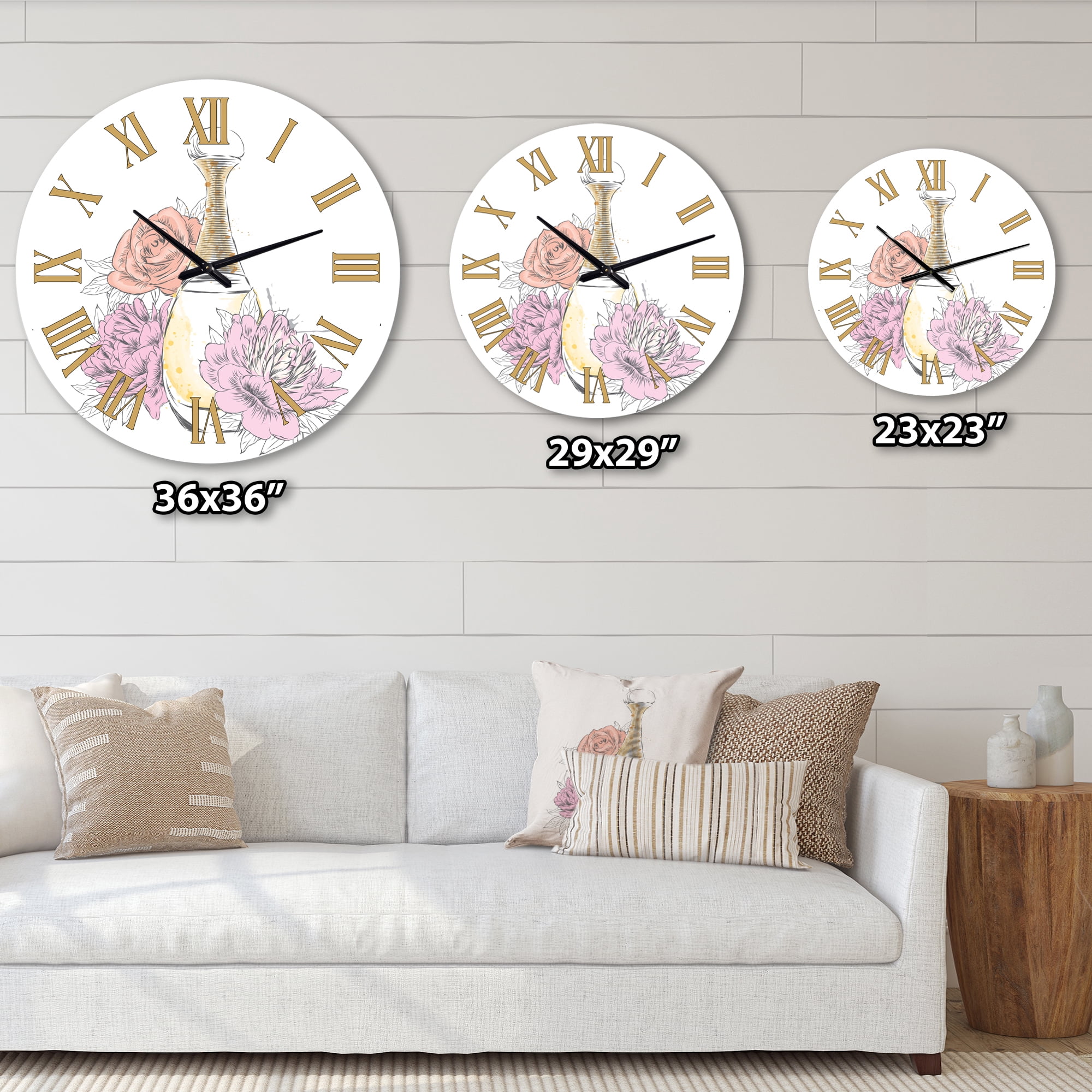 Designart 1 in Quartz Traditional Wall Clock