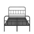 thumbnail image 3 of PORKISS Full Size Bed Frame, Heavy Duty Metal Platform Bed with Headboard and Footboard, Full Bed Frame No Box Spring Needed, Black, 3 of 9