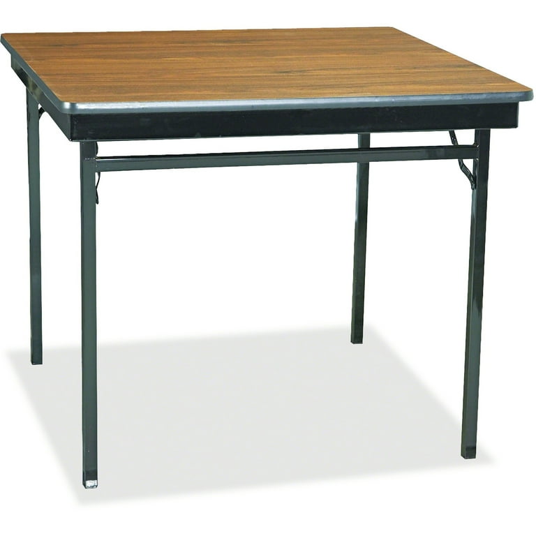 Special Size Folding Table, Square, 36w x 36d x 30h, Walnut/Black Special Size Folding Table, Square, 36w x 36d x 30h, Walnut/Black