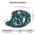 thumbnail image 2 of Adjustable Baseball Cap, goat skull sketch style feathers Flat Bill Trucker Flat Brim Hats Dad Hat for Men Women - Snapback Hat Adjustable Size, 2 of 7