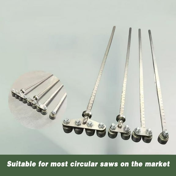 Positioning Calipers for Precise Measurements & Easy Wood Cutting, Stainless Steel Cutting Guide for Circular Saws, Adjustable Guide Rail Double axis 500mm