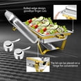 thumbnail image 6 of PRIJESSE 8 Pack Chafing Dishes for Buffet Set, Stainless Steel Catering Chafers, Serving Food Warmer with Lid, gold full pan, 6 of 7