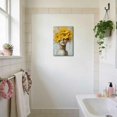 thumbnail image 3 of ZHONGYUTONG Gold and Gray Yellow Floral Wall Decor Abstract Blooming Flowers Picture Prints Abstract Women Canvas Neutral Art Poster Paintings for Girl Bedroom Bathroom (12.00" x 18.00"), 3 of 5