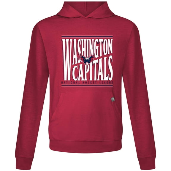 Men's Levelwear  Red Washington Capitals Relay Powerhouse Pullover Hoodie