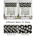 thumbnail image 4 of Botanical Daisy Curtain Valance for Windows/Living Room/Kitchen/Bathroom/Café, Short Rod Pocket Tier Curtain Window Treatment Panel Spring Flowers Branch Stems Topper Curtain 42''x12'', 4 of 6