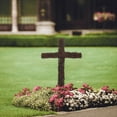 thumbnail image 4 of ELAYARD Rattan Cross Wall Decor Set, Retro Style Outdoor Garden Decoration, and Stylish Garden Ornament 1 Set, 4 of 10