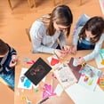 thumbnail image 3 of 10pcs Children Art Graffiti Oil Painting Stick Crayon Painting Colored Sandpaper for Painting (A4), 3 of 4