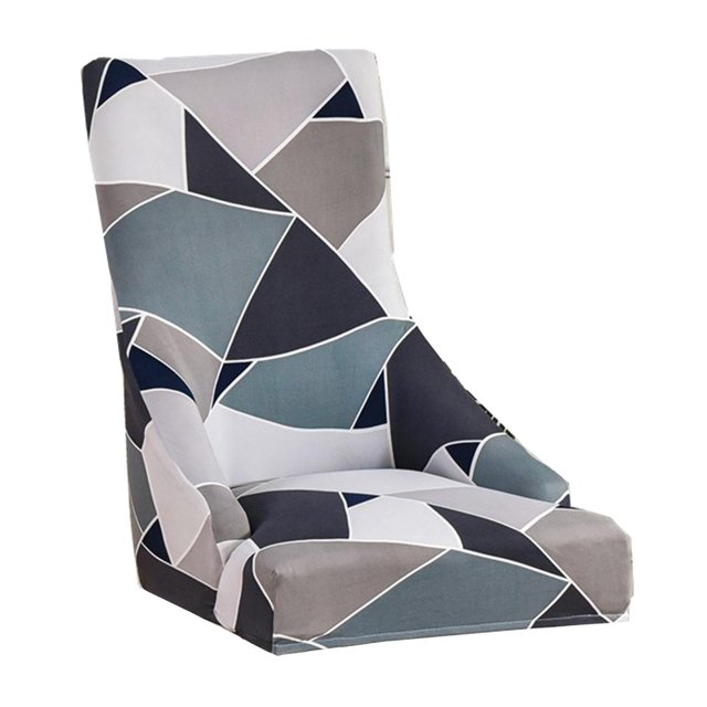 Funda de silla elástica con alas decoración lavable a prueba de polvo accesorios extraíbles funda de asiento de silla suave funda para cocina del Geometría Macarena Funda de asiento
